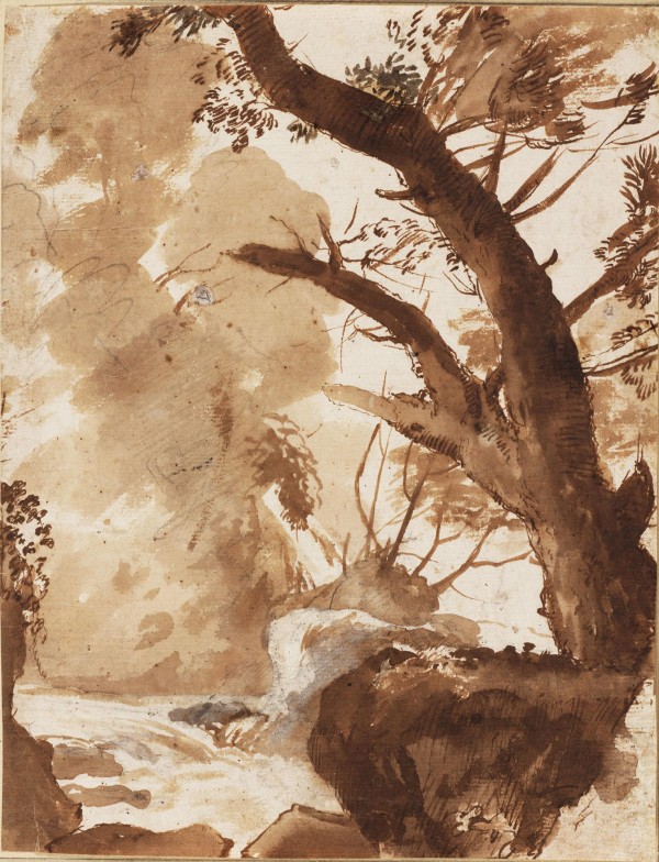 Tree and Rocks by the Water by Claude Lorrain